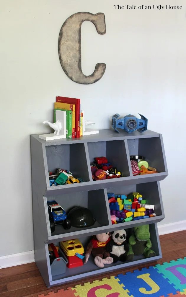 One sheet plywood cubby organizer for toy storage, straightforward woodworking plan
