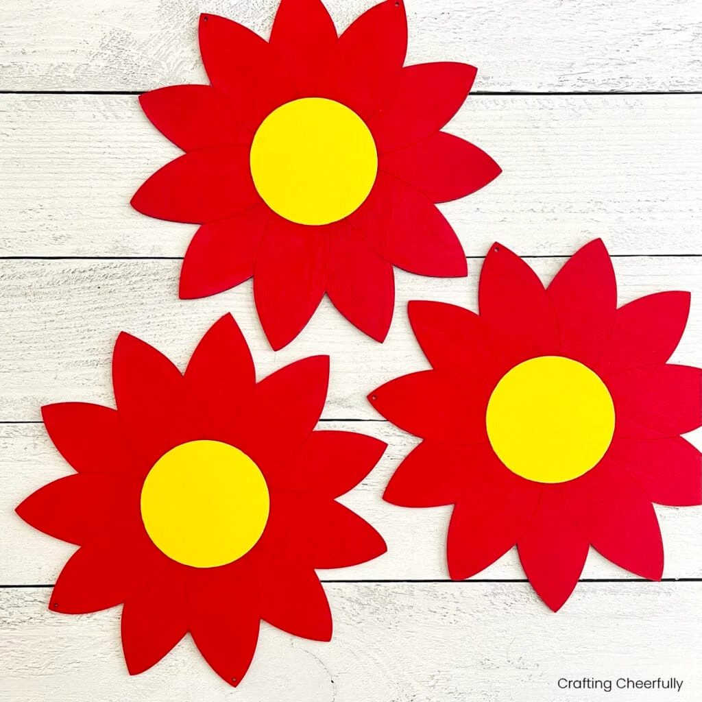 Poinsettia Wall Art Crafting Cheerfully