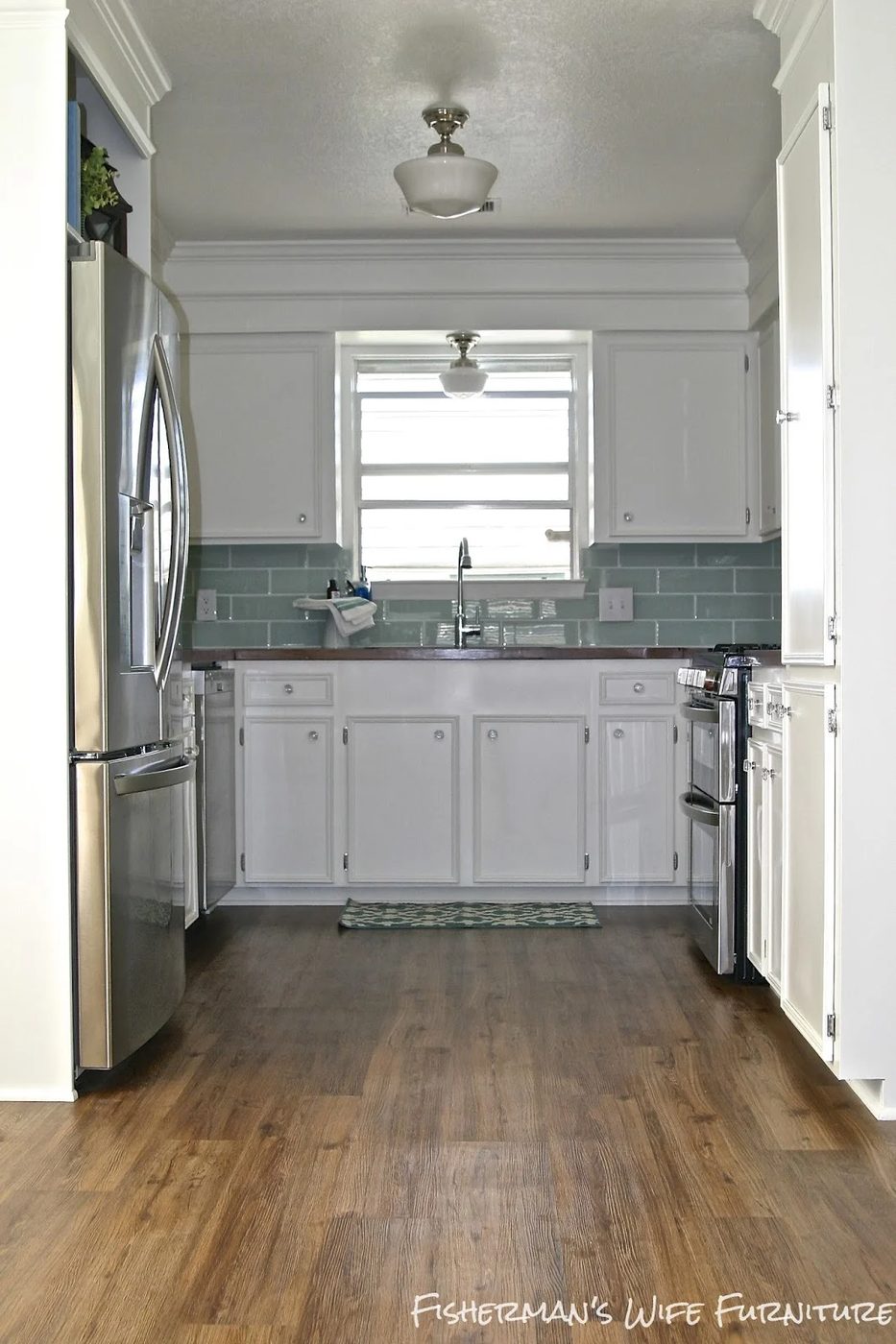small white kitchen remodel, Fisherman's Wife Furniture featured on Bekob.com