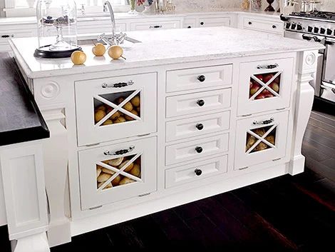 kitchen island with produce storage via DecorPad