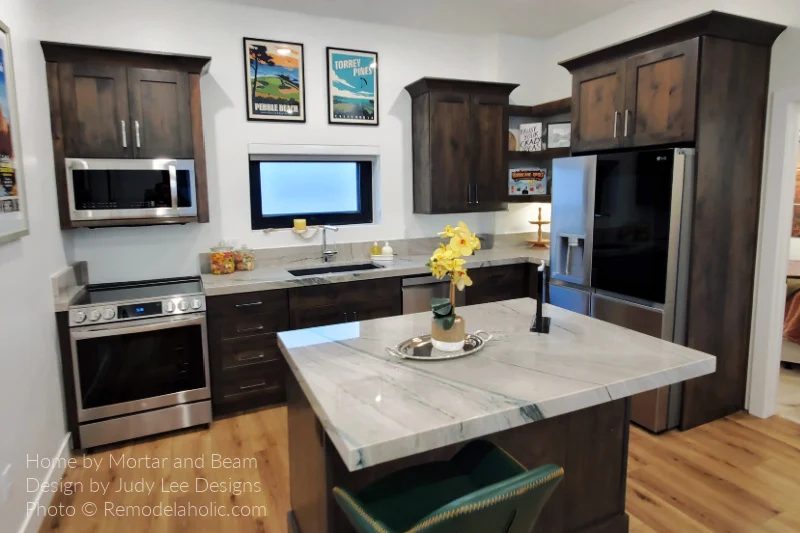 Small L Shape Kitchen Layout With Island Wood Cabinets, Bekob SG22 H11