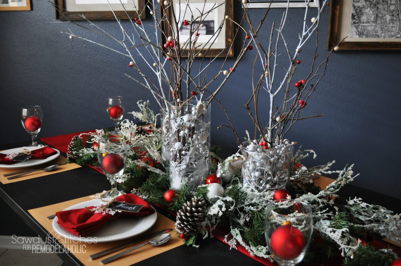Step-by-step instructions for creating a striking holiday tablescape on a modest-cost