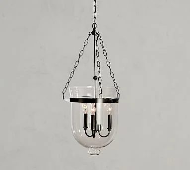 Pottery Barn Hundi Metal Glass Pendant M