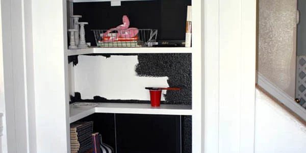 PR 2: Painting the Bookcase Interiors Black!