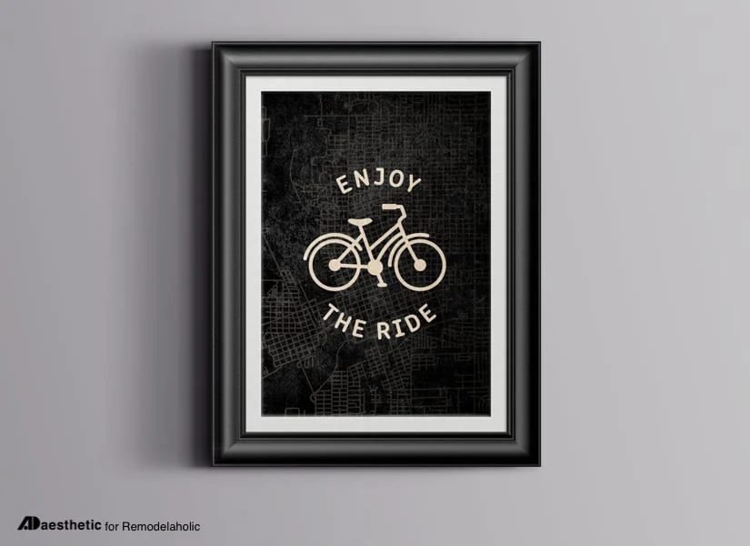 Enjoy The Ride Printable Bicycle Graphic Wall Art, AD Aesthetic For Bekob