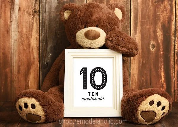 Monthly Baby Milestone Cards For Pictures, Large Number Sign Bekob