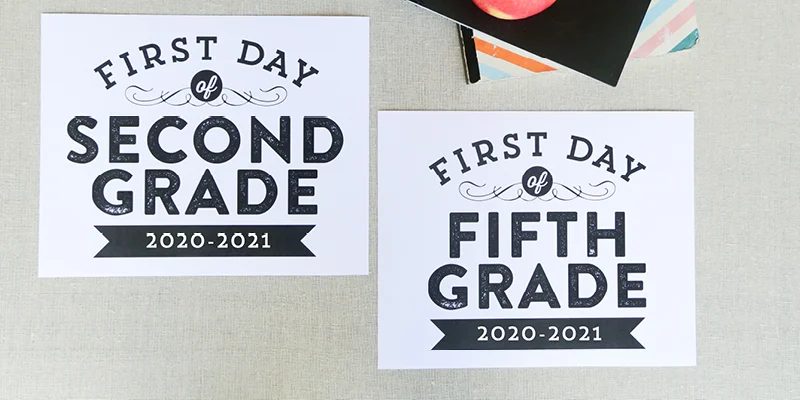 First Day Of School Signs Featured