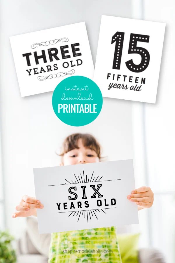 Instant Download Printable Milestone Birthday Sign Set For Photos Bekob