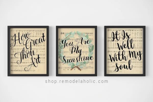 printable black and white gallery wall sheet music easter nursery rhyme