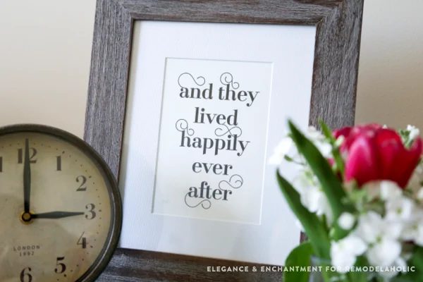 Printable Love Wall Art: Happily Ever After Word Art for a Gallery Wall
