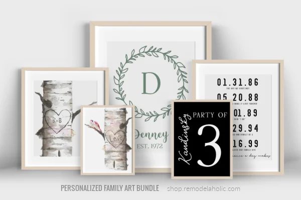 Printable Family Art Bundle Personalized Gift option For Mom Dad Or Graduation, Instant Download Bekob