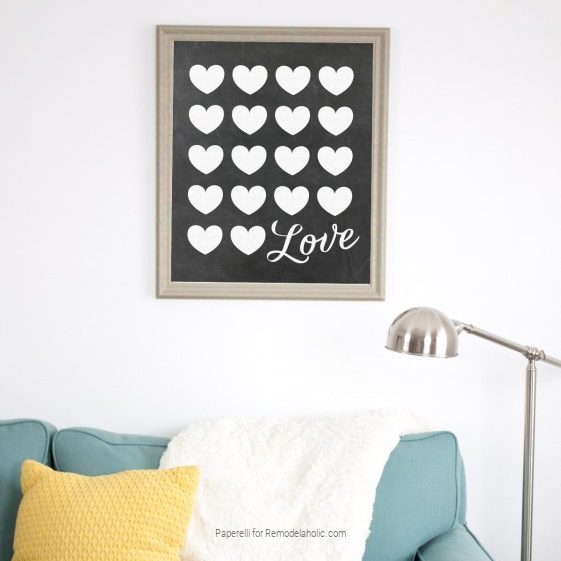 Chalkboard Love Art Poster Subway Specimen Art Large Printable #Bekob Sq