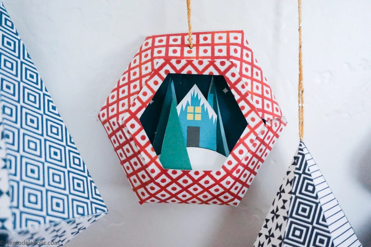 Handmade Paper Ornament Templates, Printable Christmas Decorations