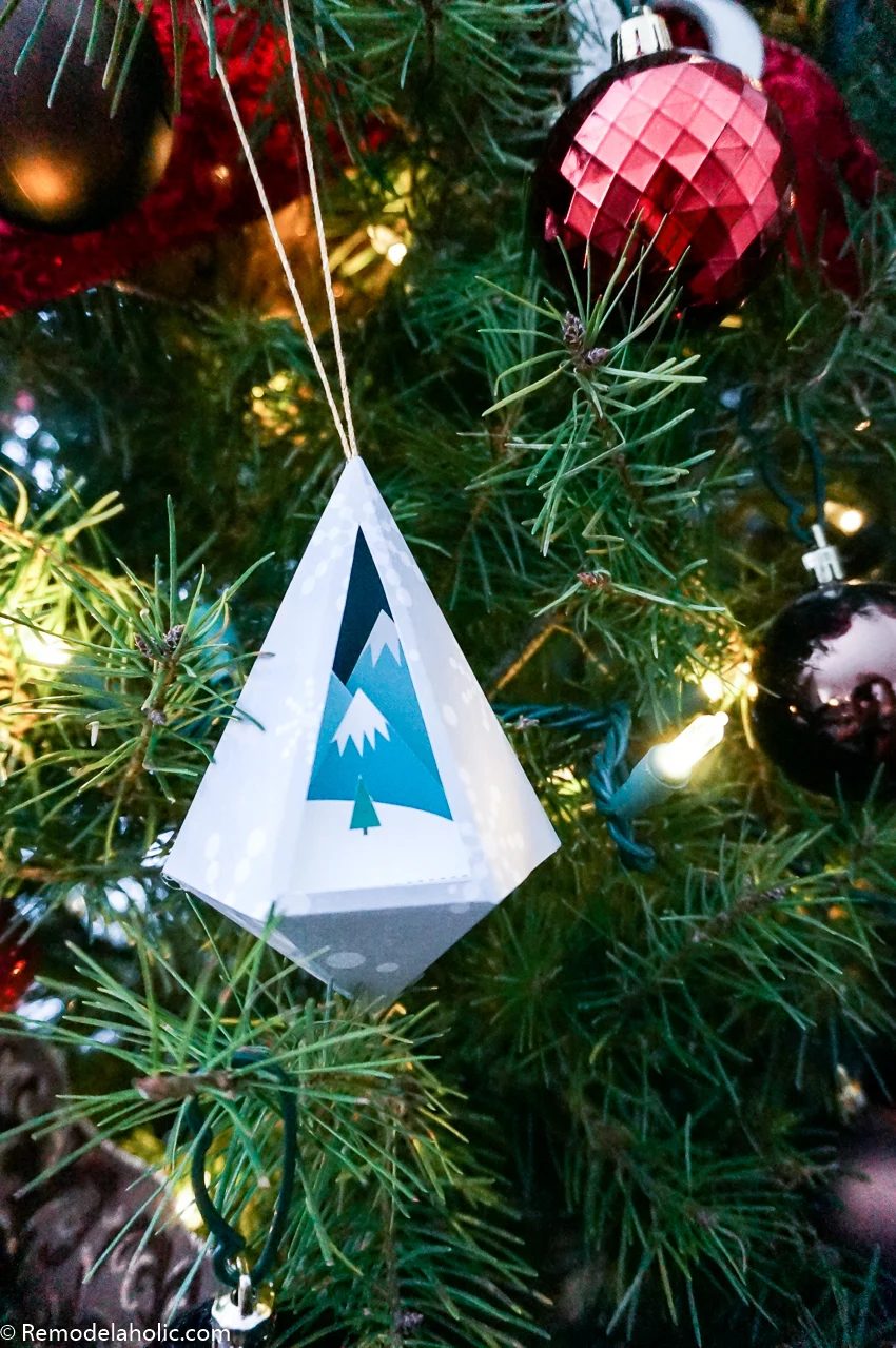 3D Paper Ornament Templates | Winter Snow Globe Scenes, 3D baubles, and folded paper gems