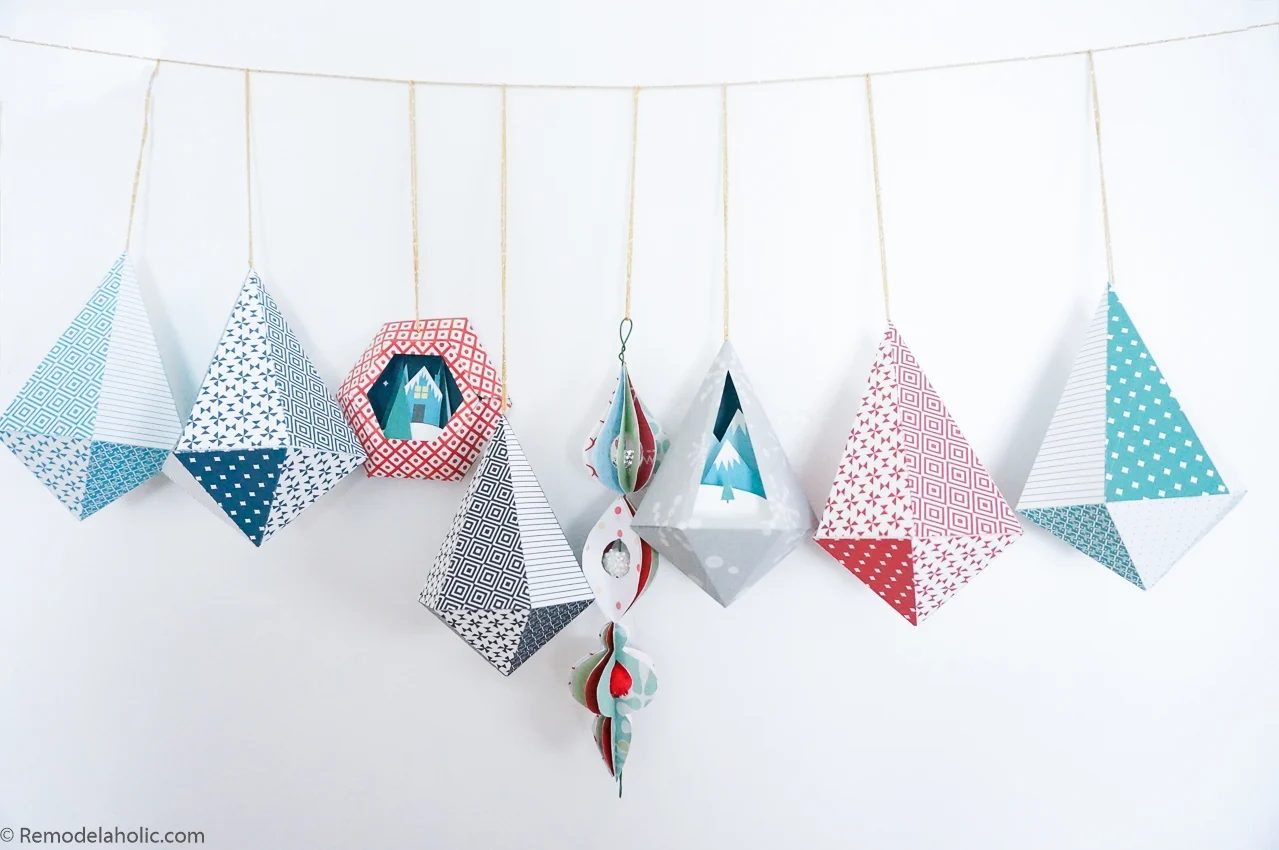 Diy Printable Paper Ornaments To Fold And Decorate For Christmas And Winter #Bekob (7)