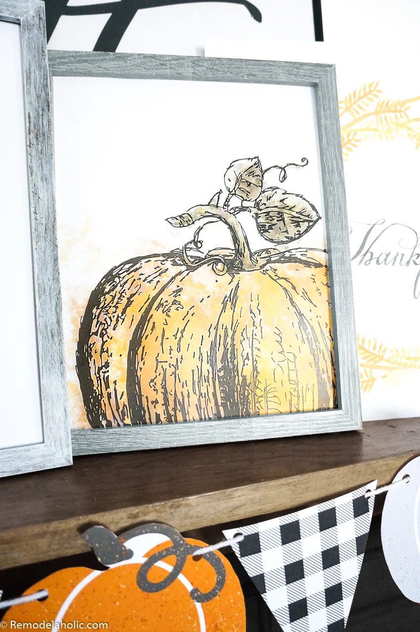 Printable Watercolor Pumpkin Art #Bekob