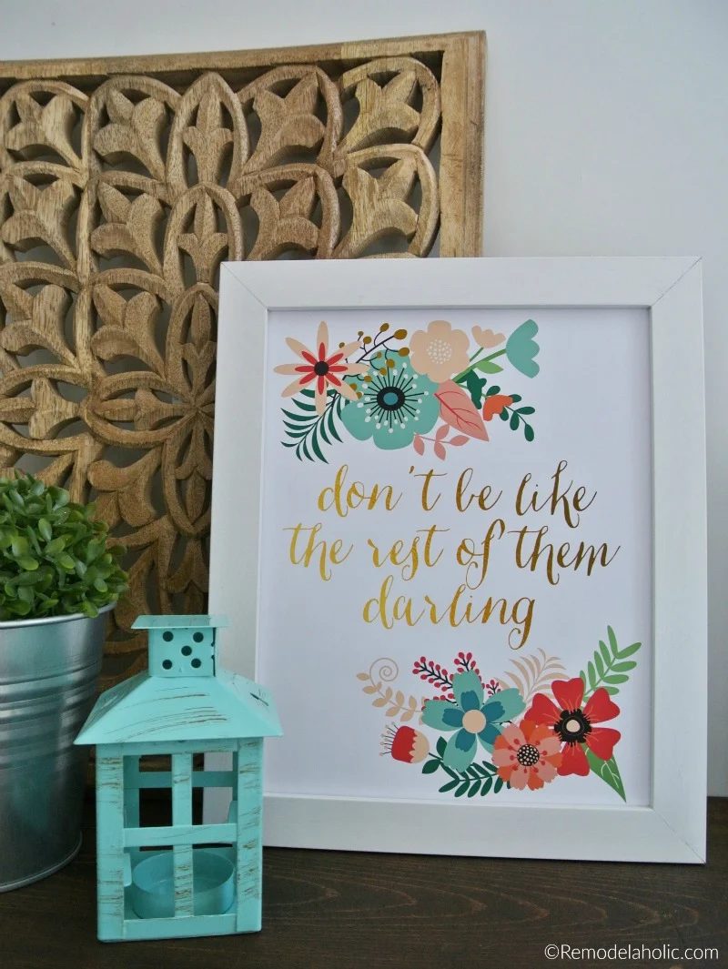 Dont Be Like The Rest Of Them, Free Printable Instant Download Home Decor Wall Art Print #Bekob
