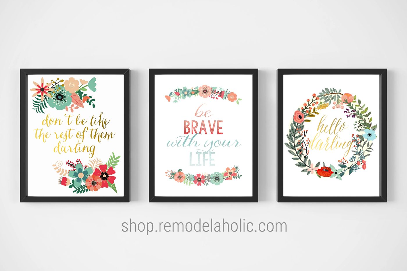 Colorful Floral Printable Set Of Positive Affirmation Sayings #Bekob
