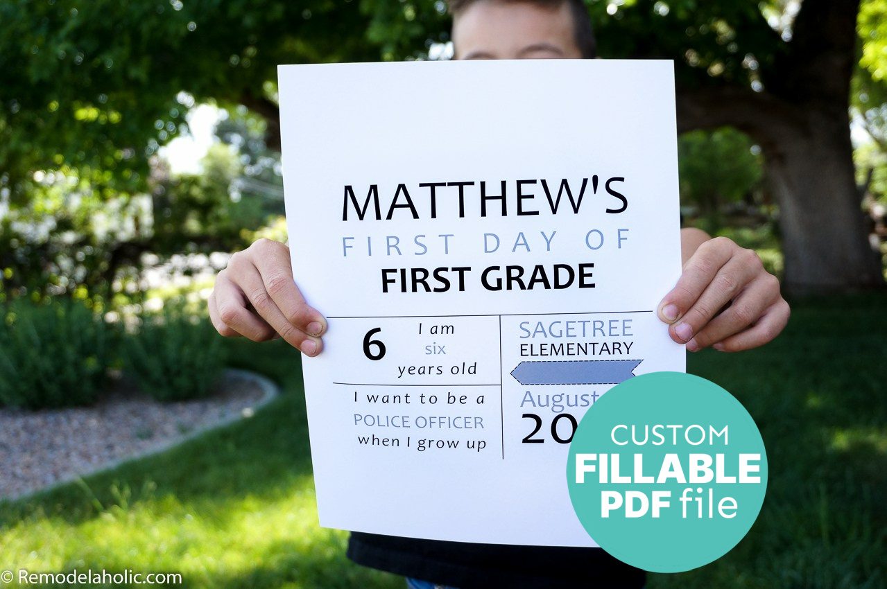 Editable Ready-to-print First Day of School Signs (2025-2026 Update)