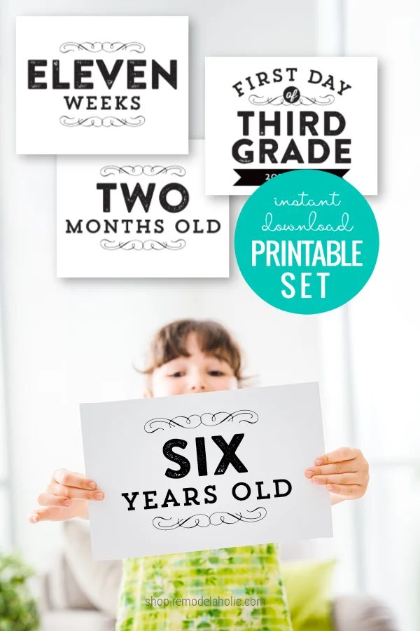 Instant Download Printable Milestone Card Set For Pregnancy, Baby, Kids #Bekob