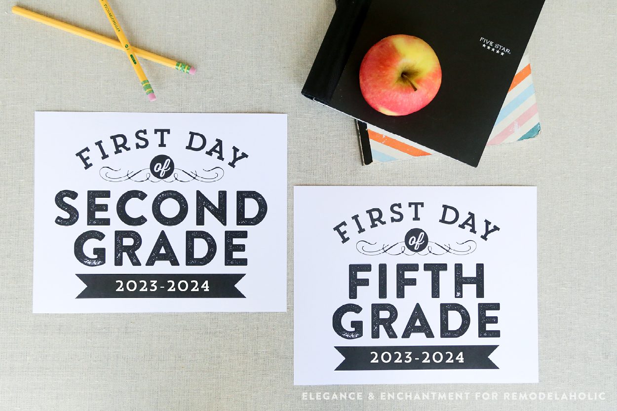 Ready-to-print First Day of School Signs (Refreshed for 2025-2026)