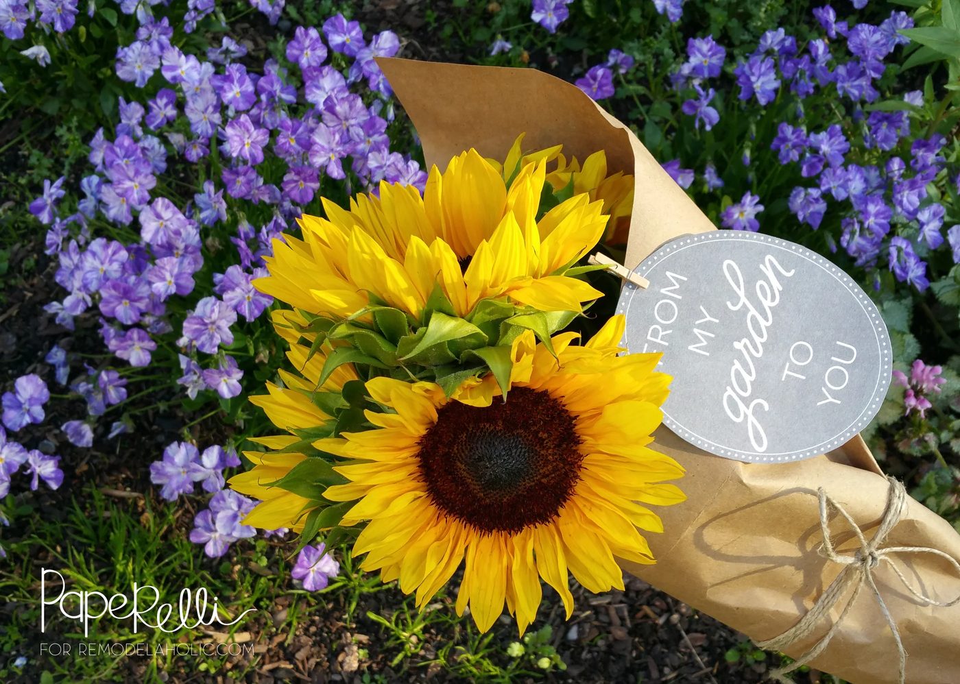 Printable Garden Gift Tags - Great for delivering fresh cut flowers or surplus vegetables to your neighbors!