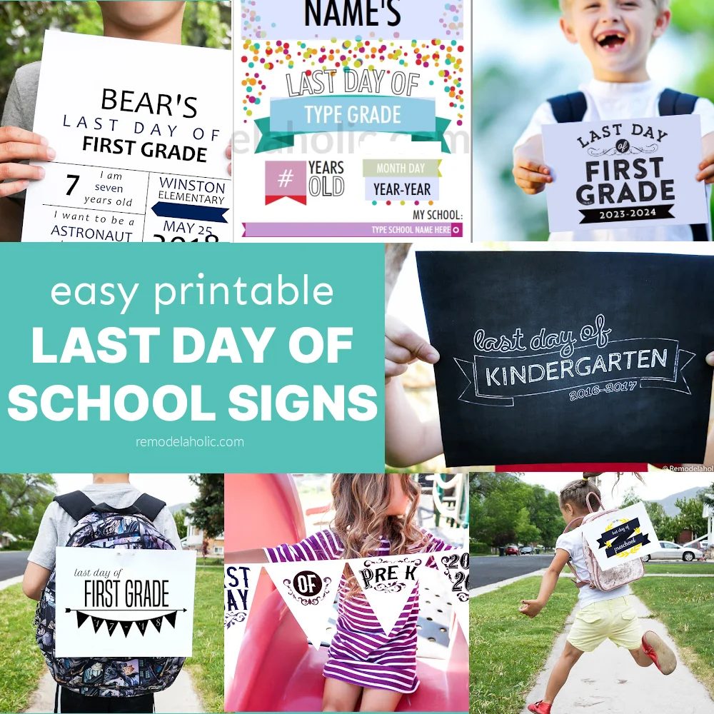 Last Day Of School Signs 7 Printable Designs Editable Year Options Bekob