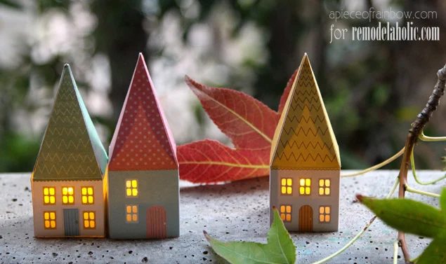 Printable Mini House Luminaries | A Piece of Rainbow for @Bekob