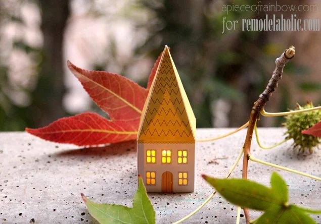 Printable Mini House Luminaries | A Piece of Rainbow for @Bekob