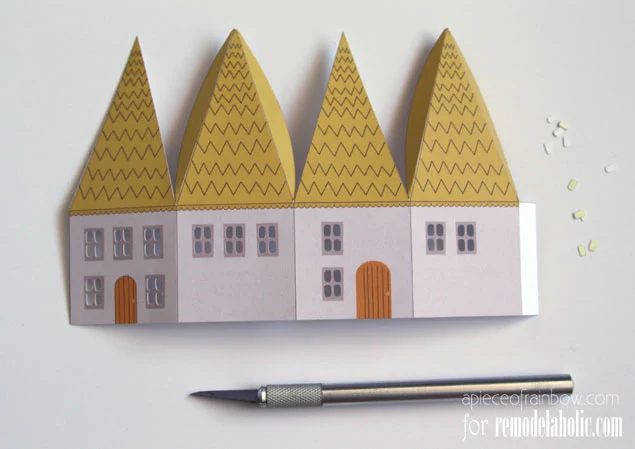 Printable Mini House Luminaries | A Piece of Rainbow for @Bekob