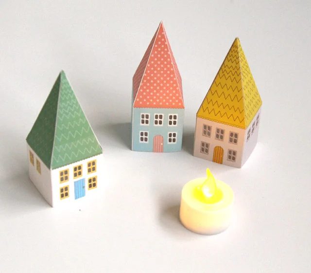 Printable Mini House Luminaries | A Piece of Rainbow for @Bekob