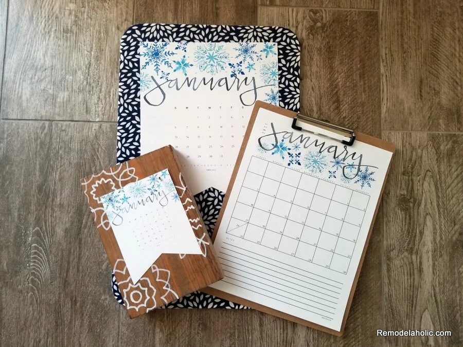 Printable Monthly Calendar Pack For Wall Calendar, Desk Calendar 2020 Bekob
