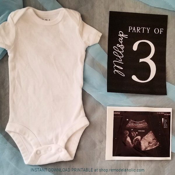 straightforward Gender Reveal Or Pregnancy Announcement Printable Bekob