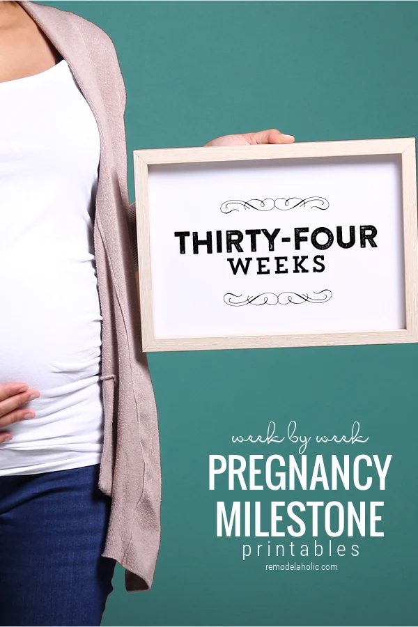 Printable Pregnancy Milestone Cards, Week By Week, Bekob