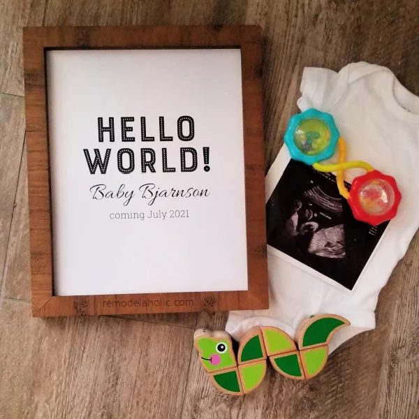 Ready-to-print Pregnancy Announcement options & Pregnancy Milestone Cards