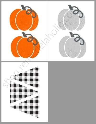 Farmhouse Pumpkin Fall Garland Printable Preview Bekob