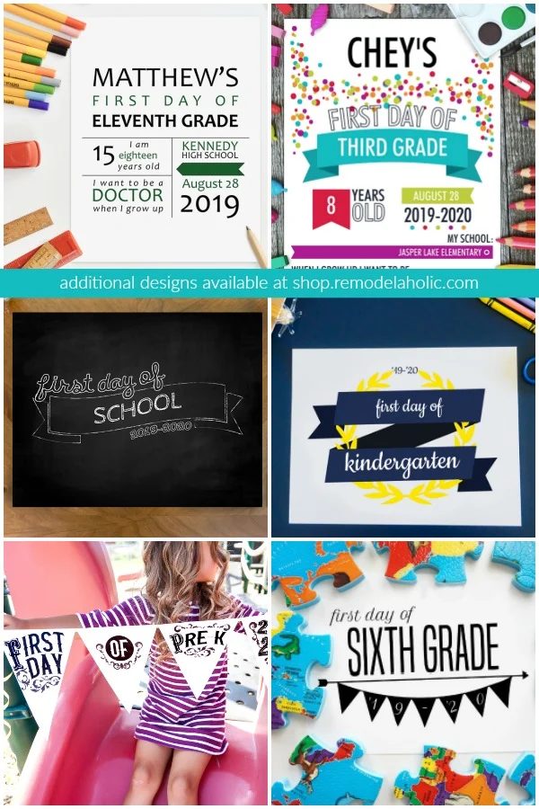 Additional First And Last Day Of School Photo Signs, 7 Styles #Bekob