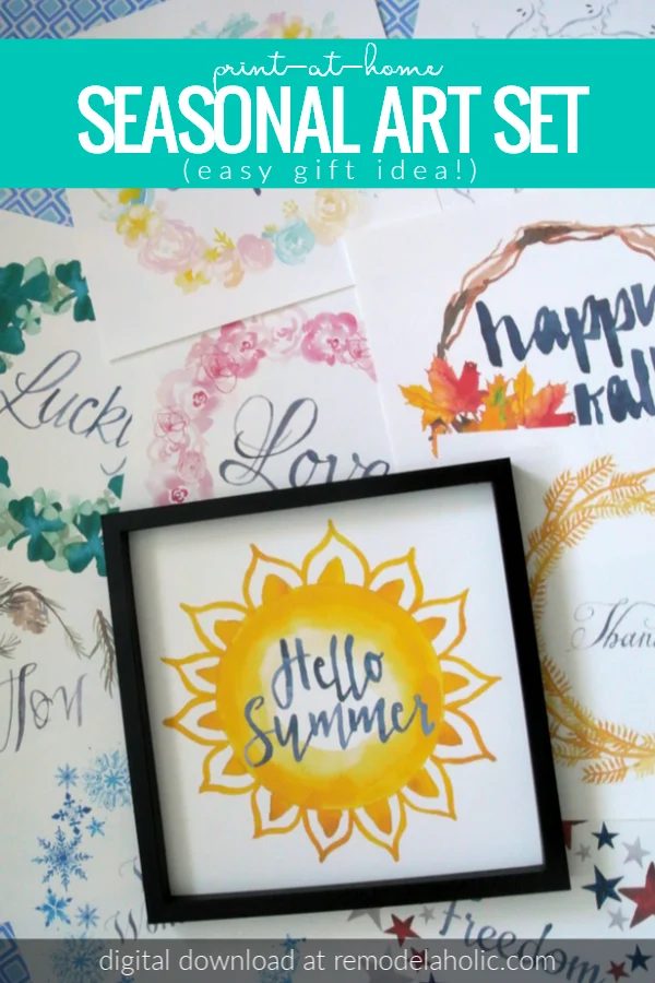 straightforward Printable Gift option 10 Seasonal Art Prints Set Digital Download Print At Home #Bekob