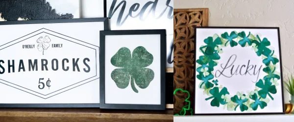 St Patrick's Day Printable Shamrock Decorations Wall Art Bekob
