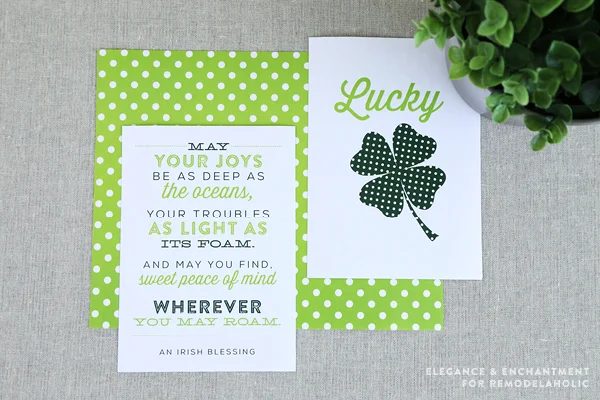 Get ready for St. Patrick's Day with these Irish inspired art printables from Elegance and Enchantment, for Bekob { 3 free printables included }