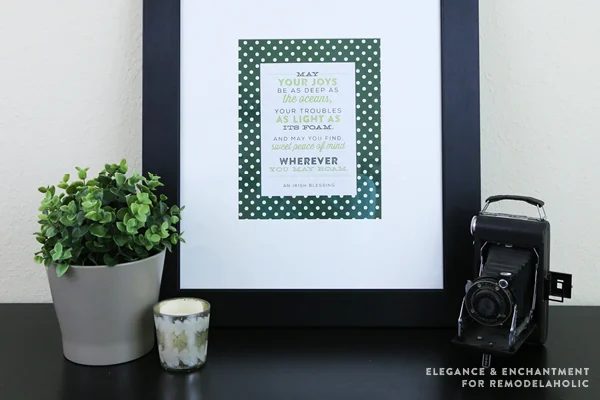 Get ready for St. Patrick's Day with these Irish inspired art printables from Elegance and Enchantment, for Bekob { 3 free printables included }