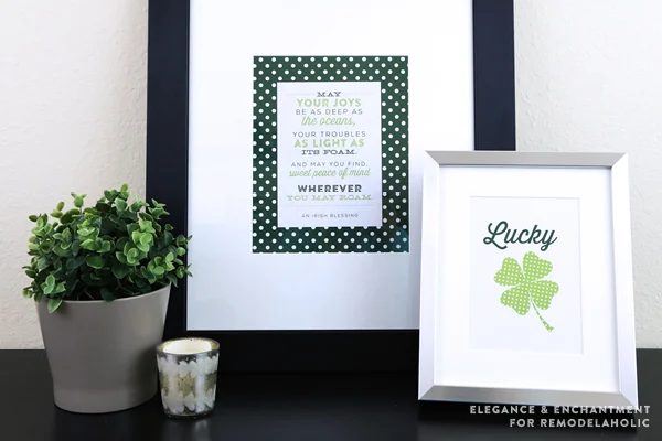 Get ready for St. Patrick's Day with these Irish inspired art printables from Elegance and Enchantment, for Bekob { 3 free printables included }