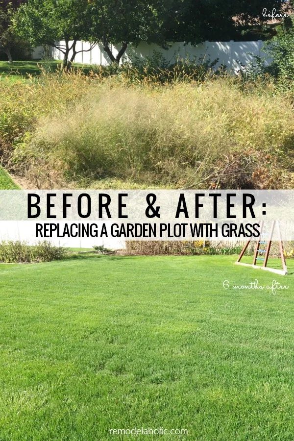 Before and After, Replacing A Garden Plot With Grass, Handmade Sod Installation Tips #Bekob