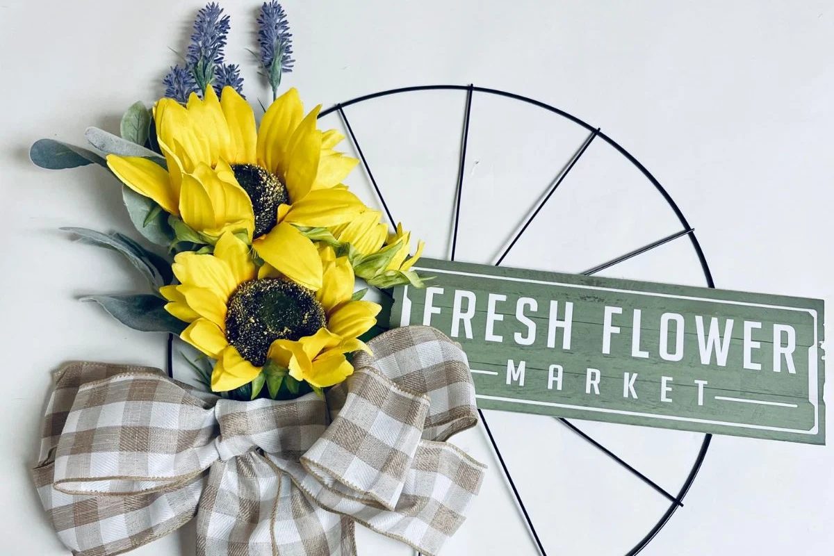 straightforward Handmade Dollar Tree Flower Door Wreath walkthrough, Bekob