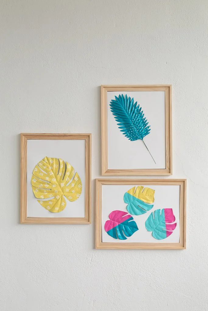 straightforward Handmade Wall Decor options Faux Botanical Leaf Art Alice And Lois