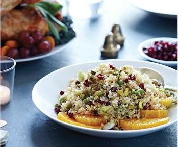 Quinoa with Pomegranate and Pistachio | FOODIEaholic.com #recipe #cooking #appetizer #salad #healthy #diet #glutenfree #gf #Thanksgiving #quinoa #pomegranate #pistachio