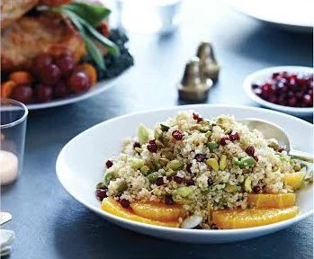 Quinoa with Pomegranate and Pistachio