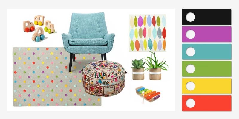 A Rainbow Playroom – Getting creative with colorful decor.