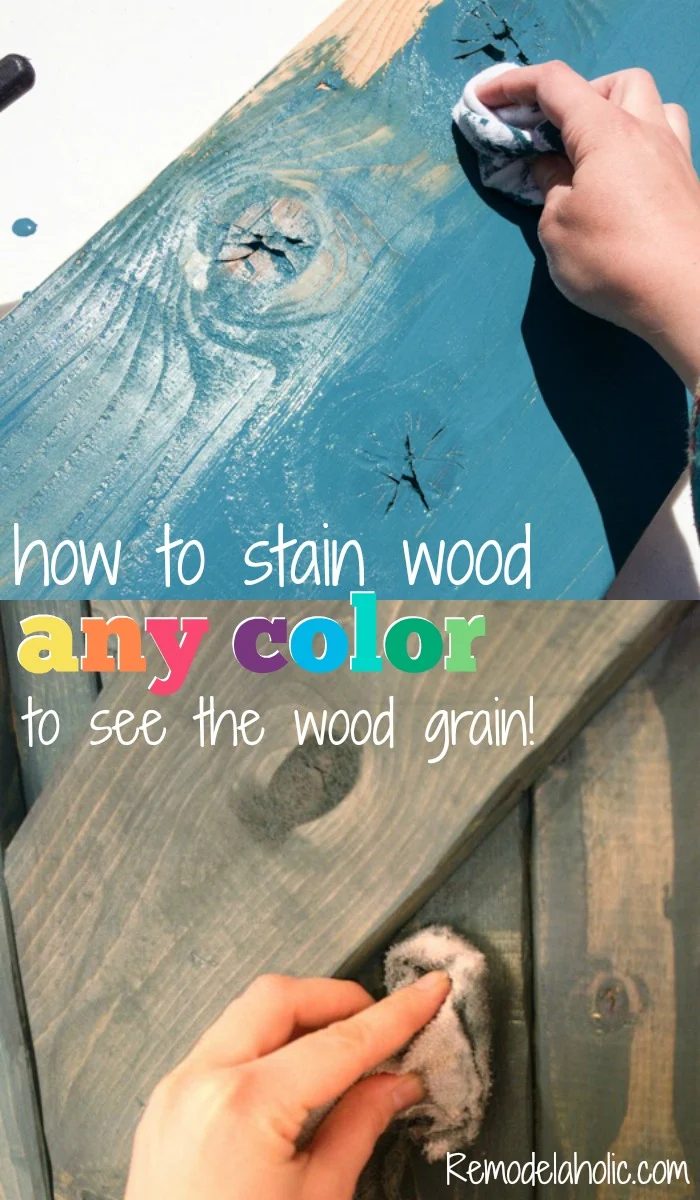 How to use paint to stain wood any color -- the wood grain still shows through @Bekob