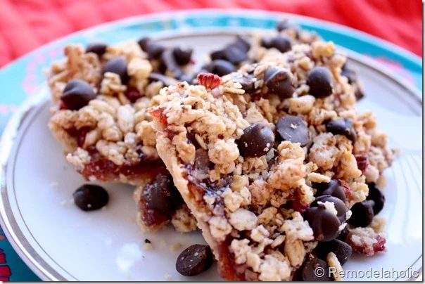 Raspberry Granola Bar Cookies